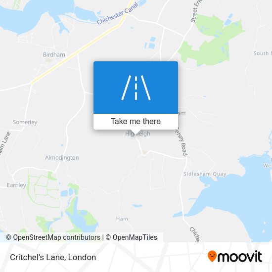 Critchel's Lane map