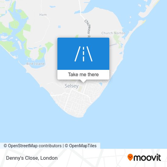 Denny's Close map