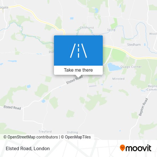 Elsted Road map