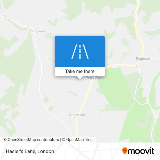 Hasler's Lane map