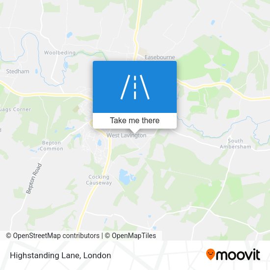 Highstanding Lane map