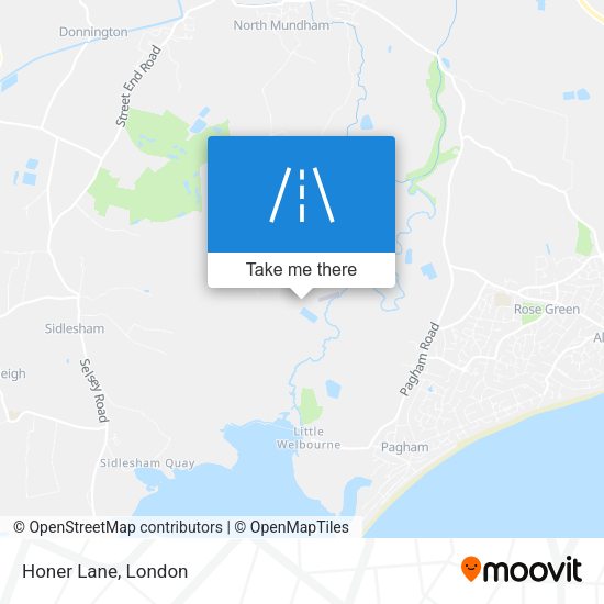 Honer Lane map