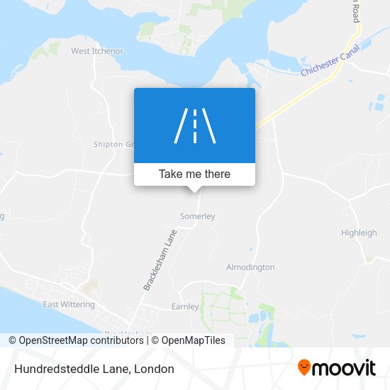 Hundredsteddle Lane map
