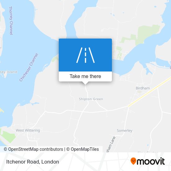Itchenor Road map