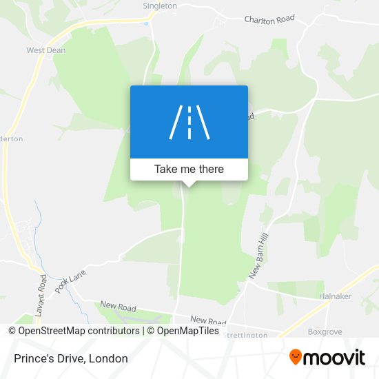 Prince's Drive map