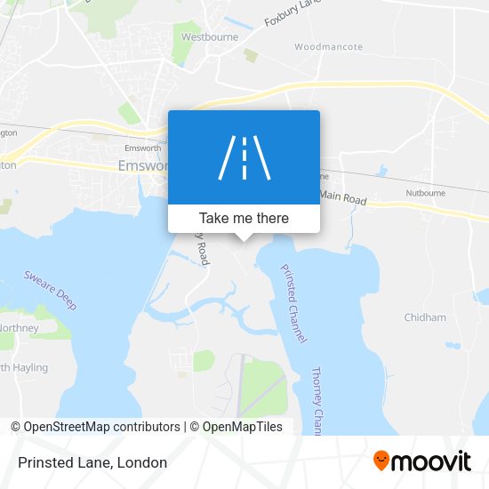 Prinsted Lane map