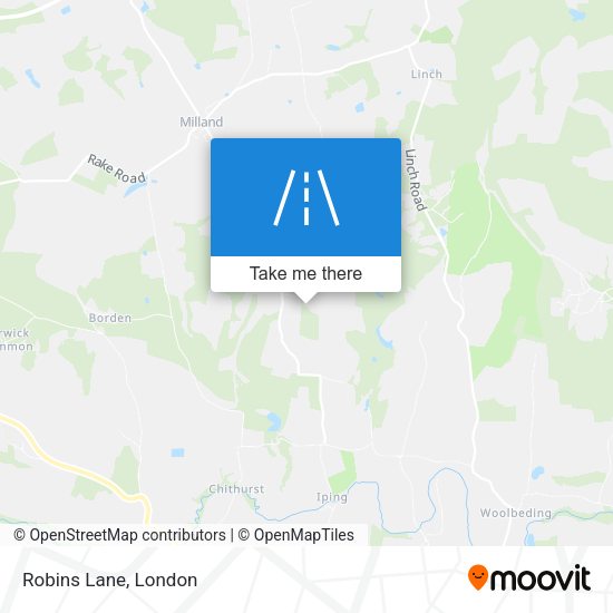 Robins Lane map