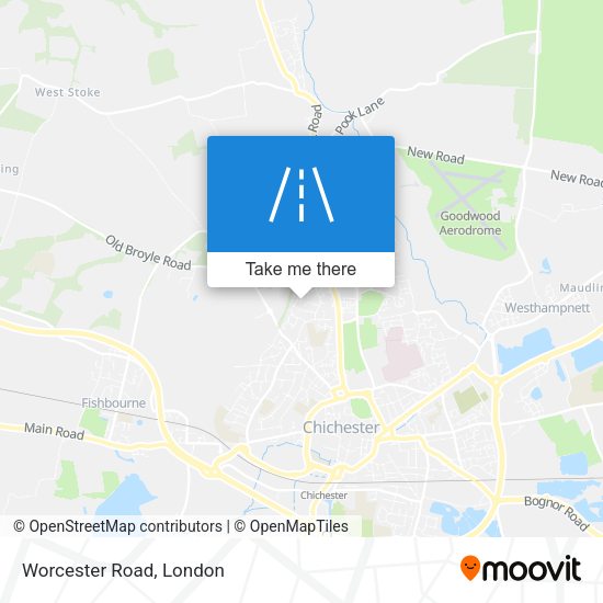 Worcester Road map