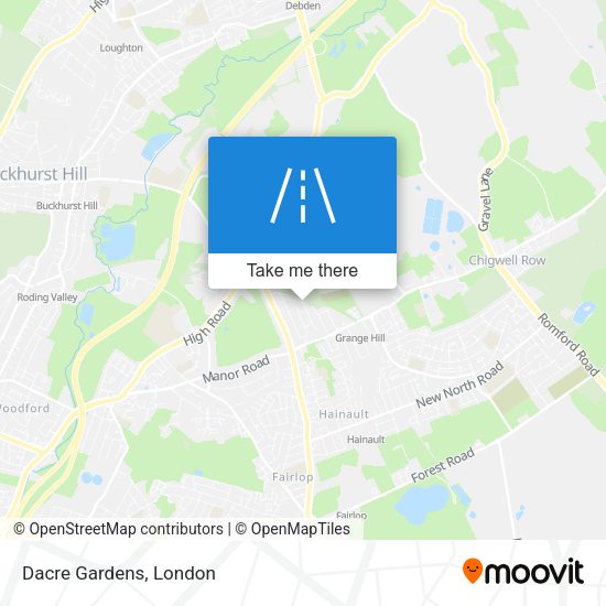 Dacre Gardens map