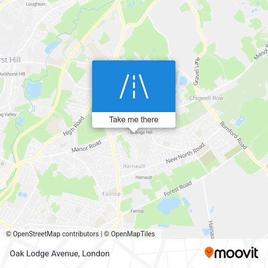 Oak Lodge Avenue map