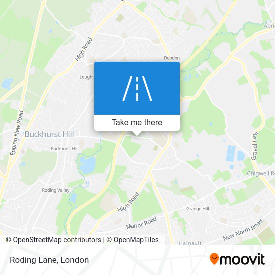Roding Lane map