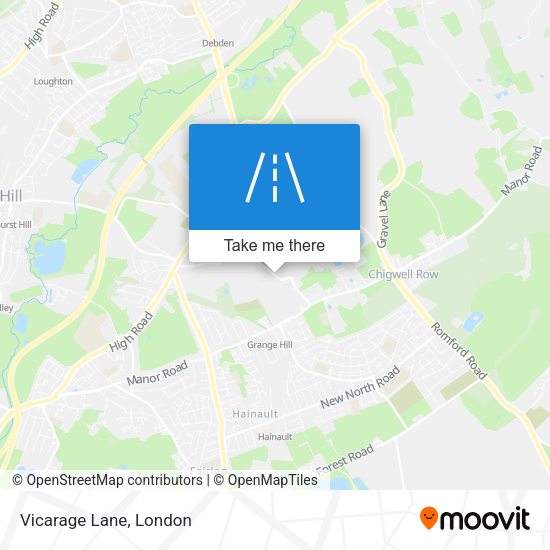 Vicarage Lane map