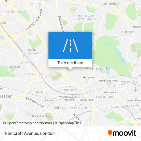 Ferncroft Avenue map