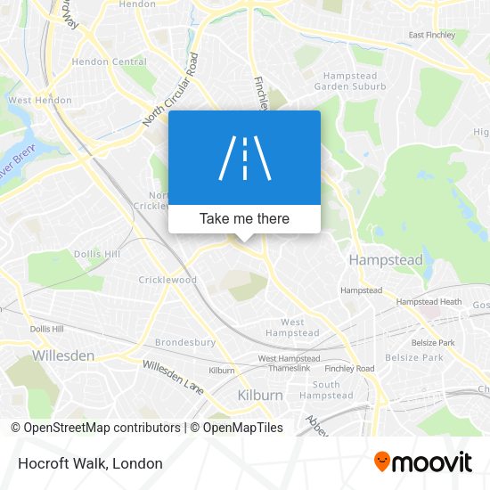 Hocroft Walk map