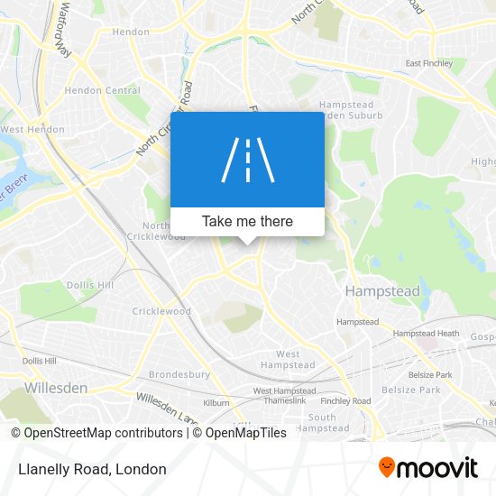 Llanelly Road map