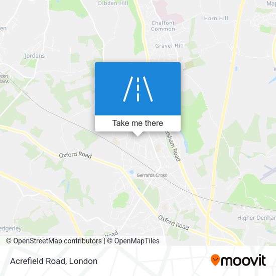 Acrefield Road map
