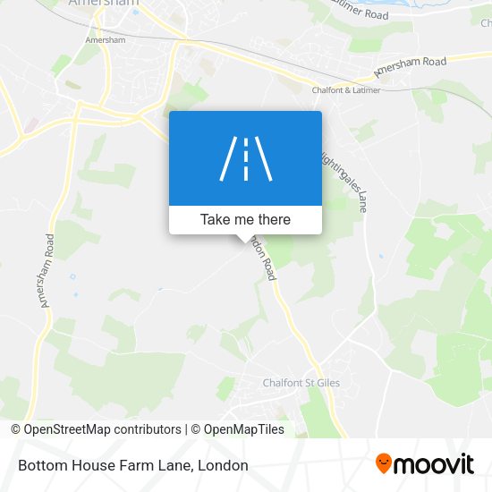 Bottom House Farm Lane map
