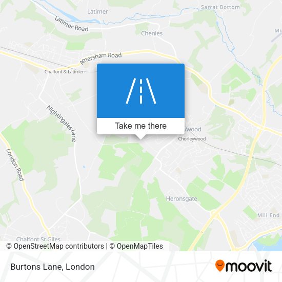Burtons Lane map