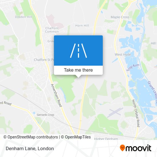 Denham Lane map