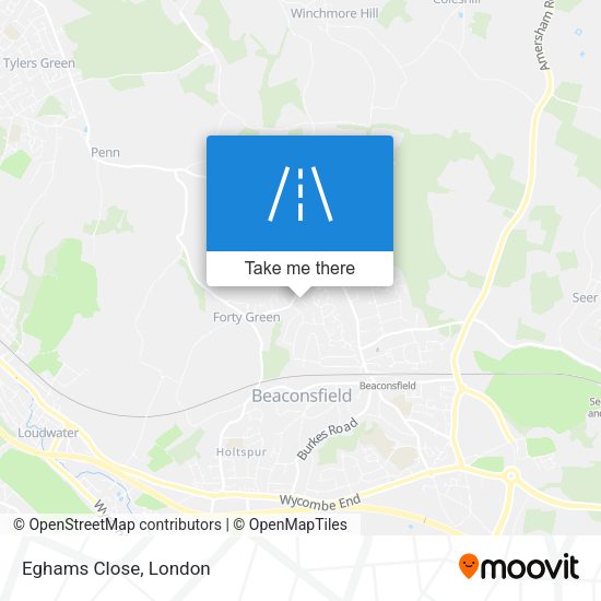 Eghams Close map