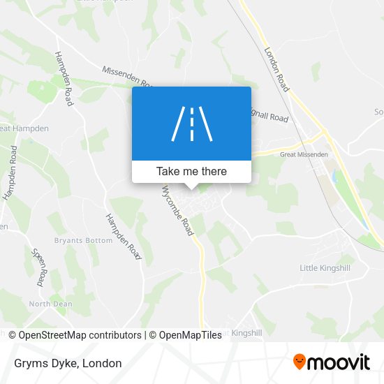 Gryms Dyke map