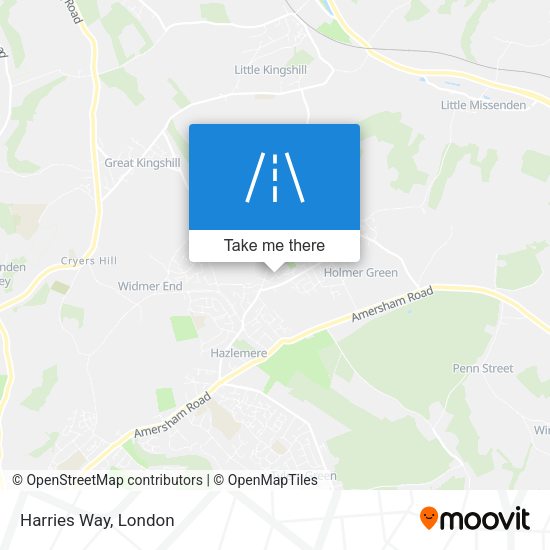Harries Way map