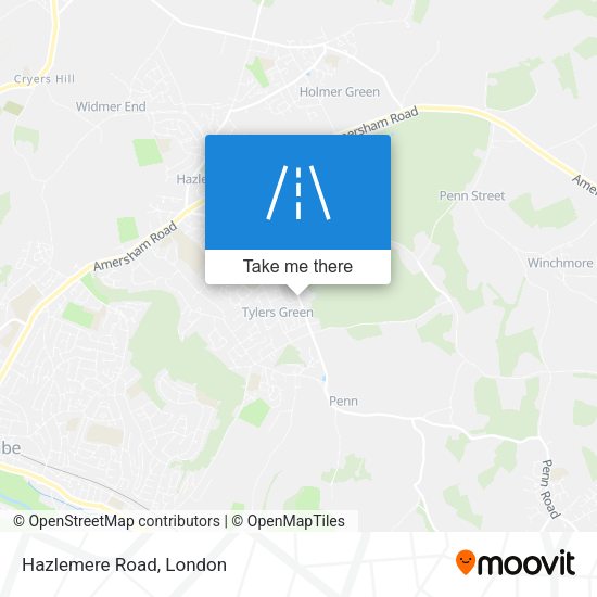 Hazlemere Road map