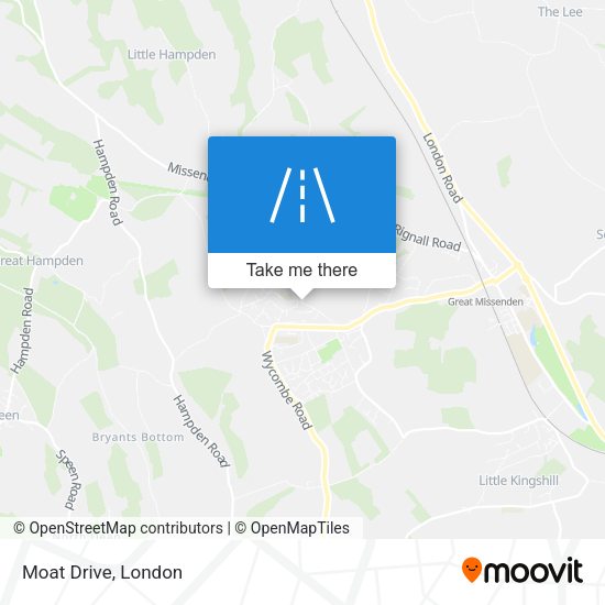 Moat Drive map