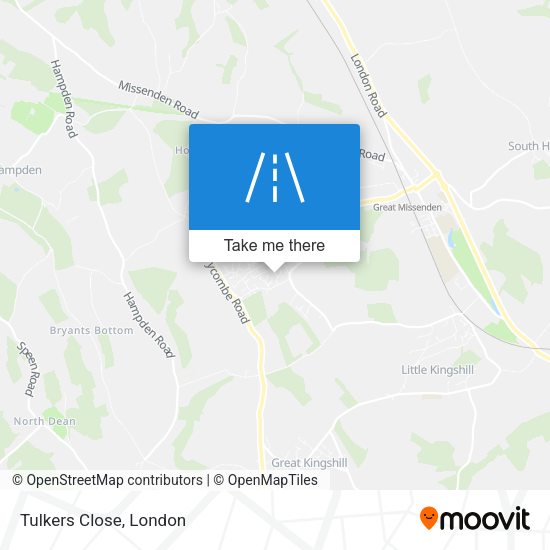 Tulkers Close map