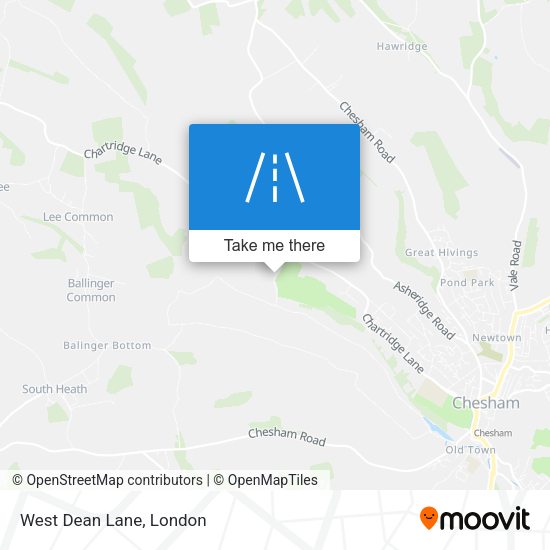 West Dean Lane map
