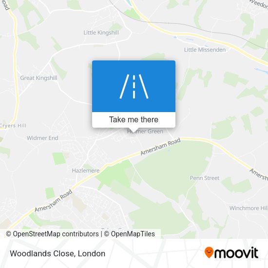 Woodlands Close map