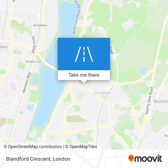 Blandford Crescent map