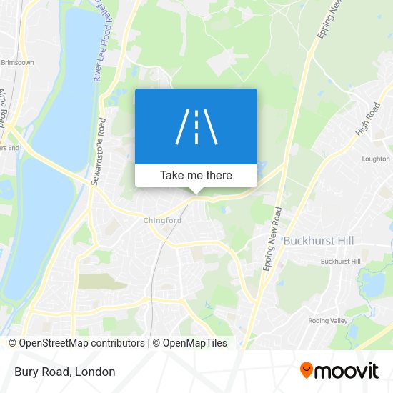 Bury Road map