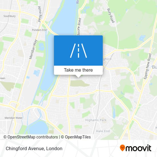 Chingford Avenue map