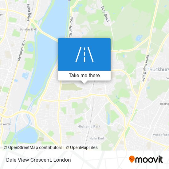 Dale View Crescent map