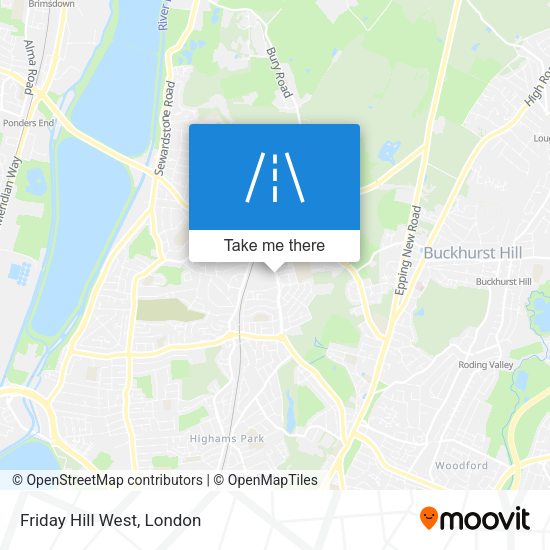 Friday Hill West map