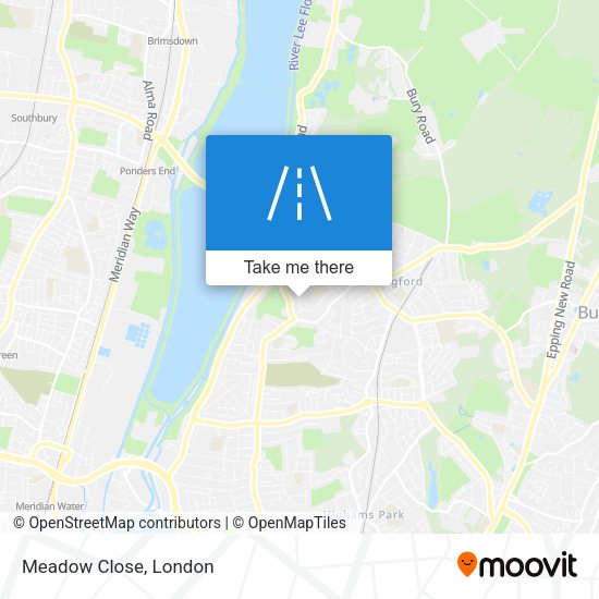 Meadow Close map