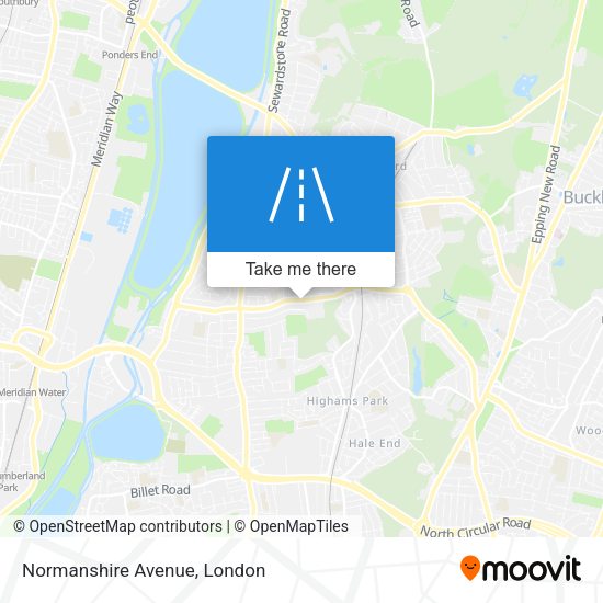 Normanshire Avenue map