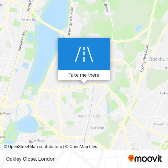 Oakley Close map