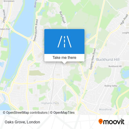 Oaks Grove map