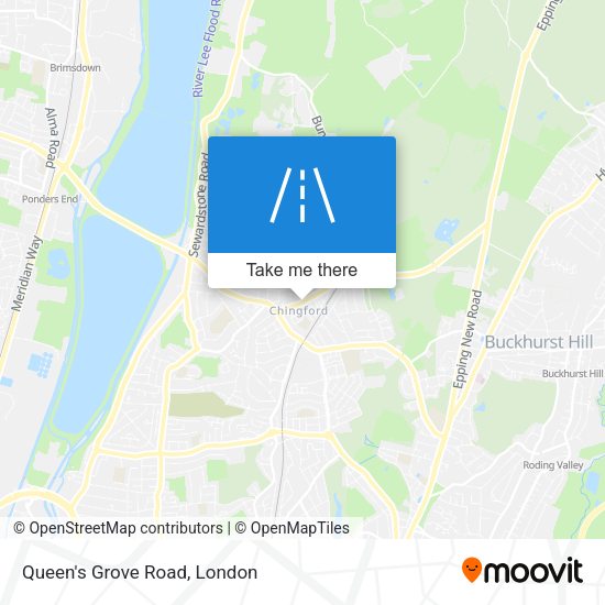 Queen's Grove Road map