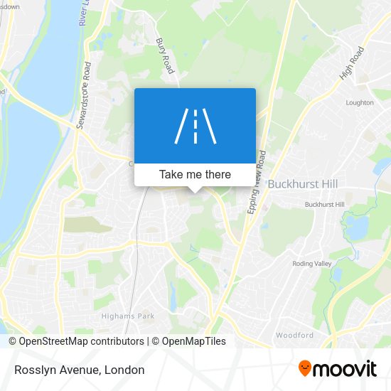 Rosslyn Avenue map