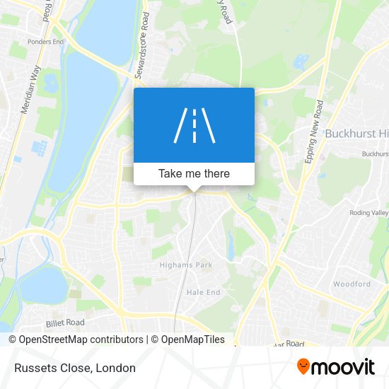 Russets Close map