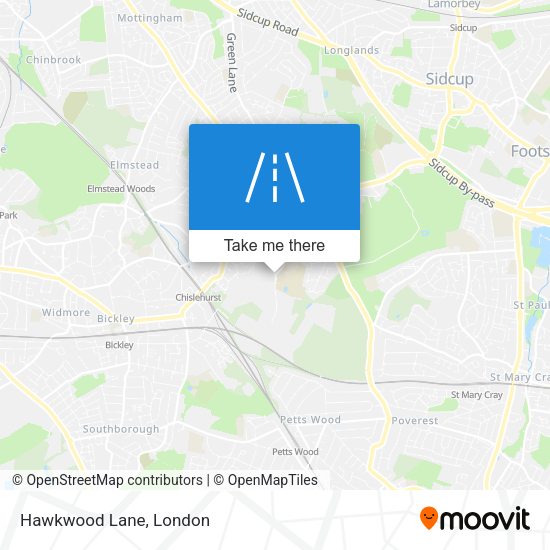Hawkwood Lane map
