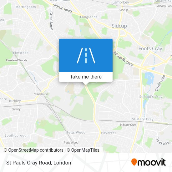 St Pauls Cray Road map