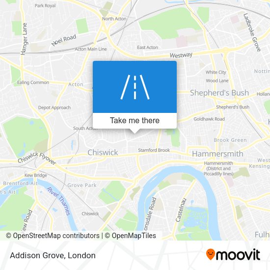 Addison Grove map