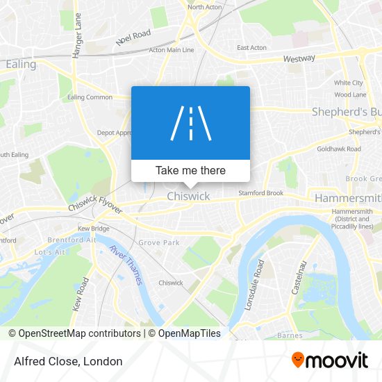 Alfred Close map