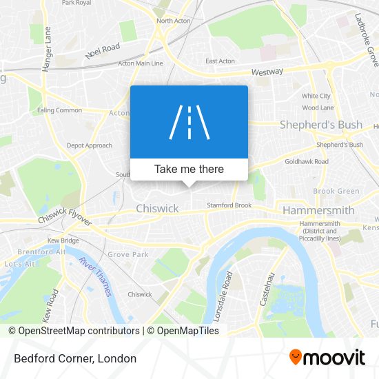 Bedford Corner map