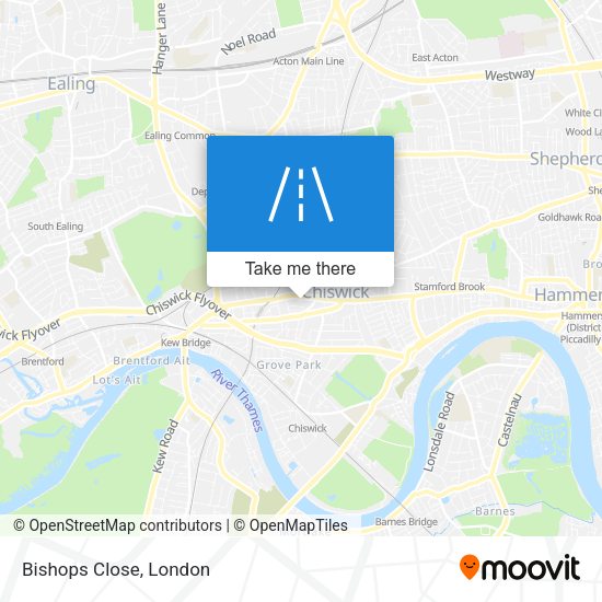 Bishops Close map