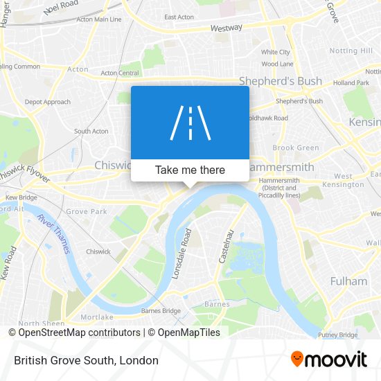 British Grove South map